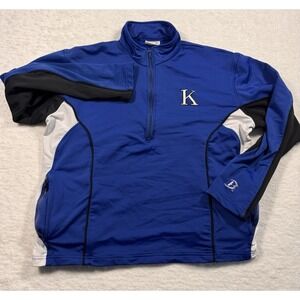 Boathouse Sports Mens Medium Blue Quarter Zip‎ Pullover Performance Jacket USA
